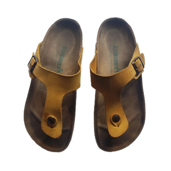 Bionatura Mustard Yellow Leather Sandals – Size 39.8 - Picture 1 of 4